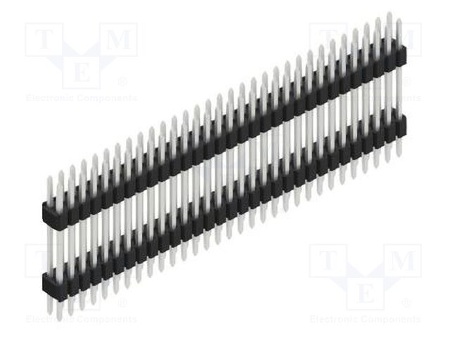 Connector: pin strips; pin header; male; PIN: 62; 1.27mm; THT; 2x31