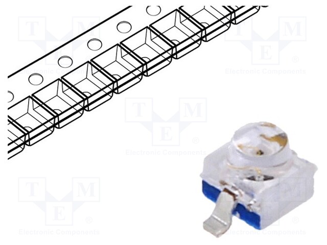 IR transmitter; 1.65mm; 850-900nm; 875nm; transparent; 3mW; 110°
