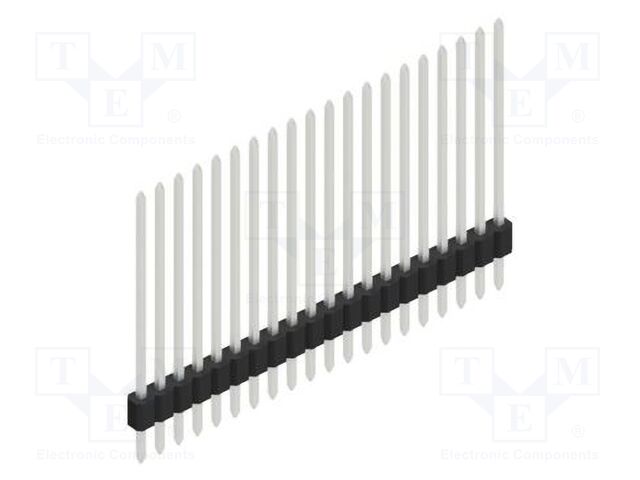 Connector: pin strips; pin header; male; PIN: 20; 1.27mm; THT; 1x20