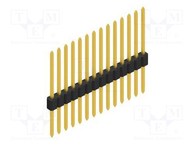 Connector: pin strips; pin header; male; PIN: 14; 1.27mm; THT; 1x14