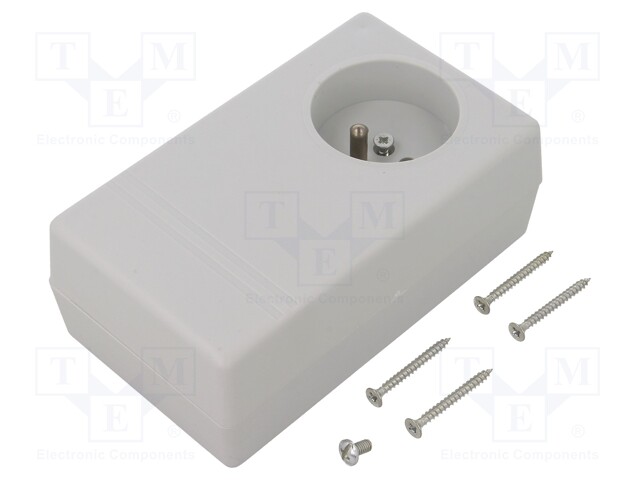 Enclosure: for power supplies; X: 71mm; Y: 120mm; Z: 45mm; grey