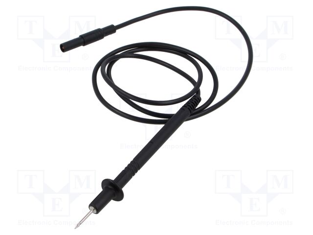 Test lead; 16A; probe tip,banana plug 4mm; Urated: 1kV; Len: 1m