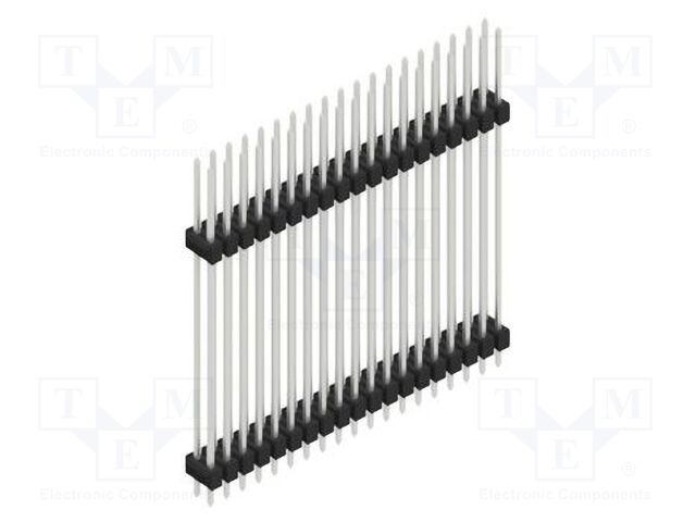 Connector: pin strips; pin header; male; PIN: 38; 2.54mm; THT; 2x19