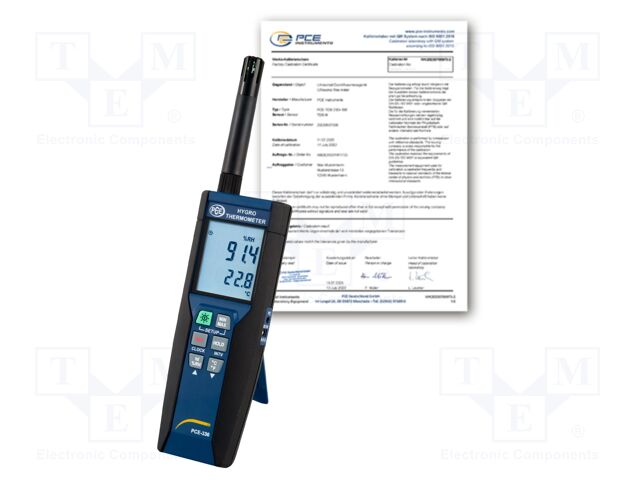 Thermo-hygrometer; LCD 2,5"; Non-contact temp.range: -20÷60°C