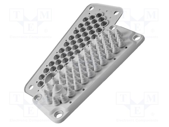 Multigate grommet; Holes no: 51; elastomer thermoplastic TPE