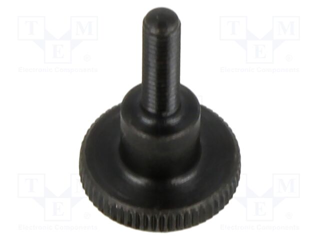 Knob; Ø: 12mm; Ext.thread: M3; 10mm; H: 7.5mm; steel; knurled