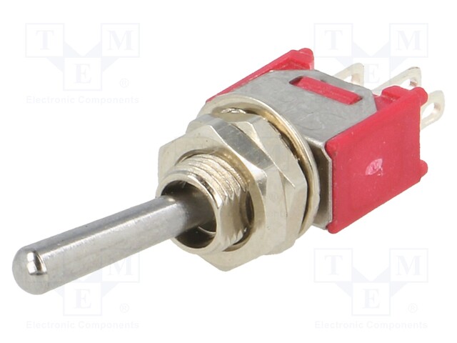 Switch: toggle; Pos: 2; SPDT; ON-ON; Leads: 3pin