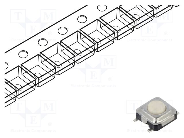 Microswitch TACT; SPST; Pos: 2; 0.05A/12VDC; SMT; none; 1.77N; 1.5mm