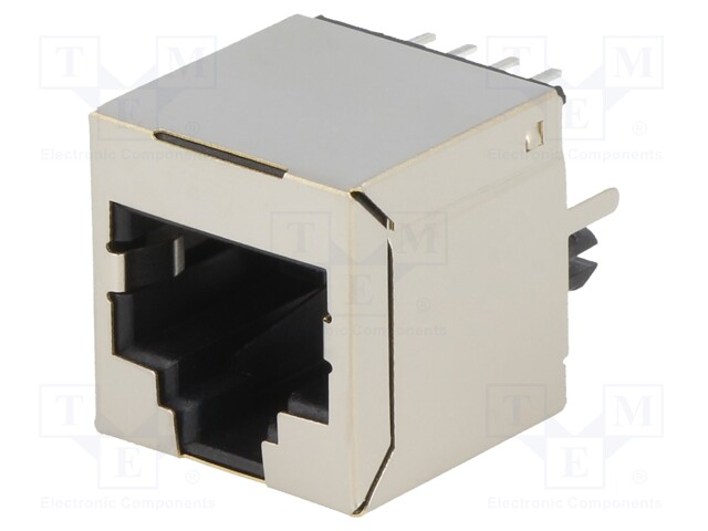 Socket; RJ45; PIN: 8; Cat: 6; shielded; Layout: 8p8c; THT; straight