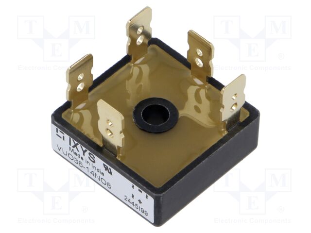 Three-phase bridge rectifier; Urmax: 1.4kV; If: 27A; Ifsm: 550A