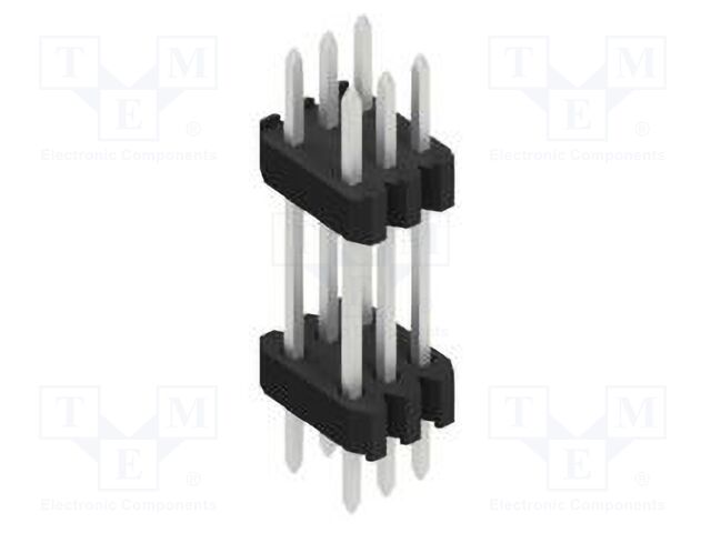 Connector: pin strips; pin header; male; PIN: 6; 1.27mm; THT; 2x3