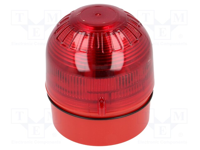 Signaller: lighting; flashing light; red; Series: Sonos; IP65; 70mA