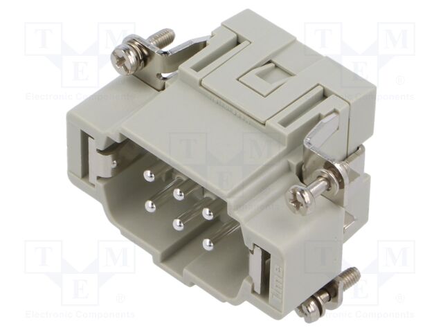 Connector: HDC; contact insert; male; CSE; PIN: 6; 6+PE; size 44.27