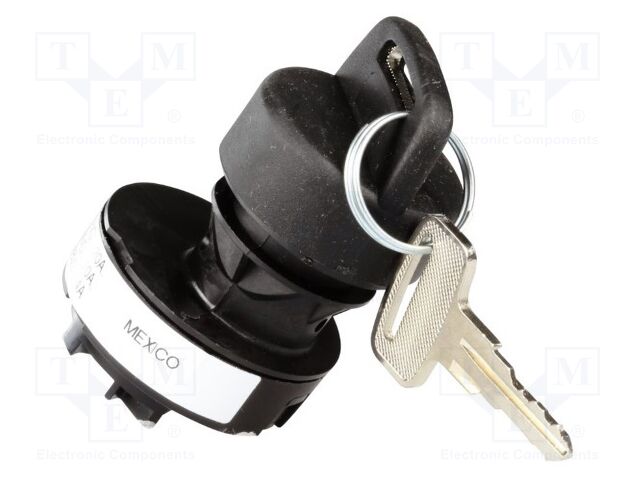 Switch: key switch; Stabl.pos: 2; Switch.method: OFF-ON; Ø22.35mm