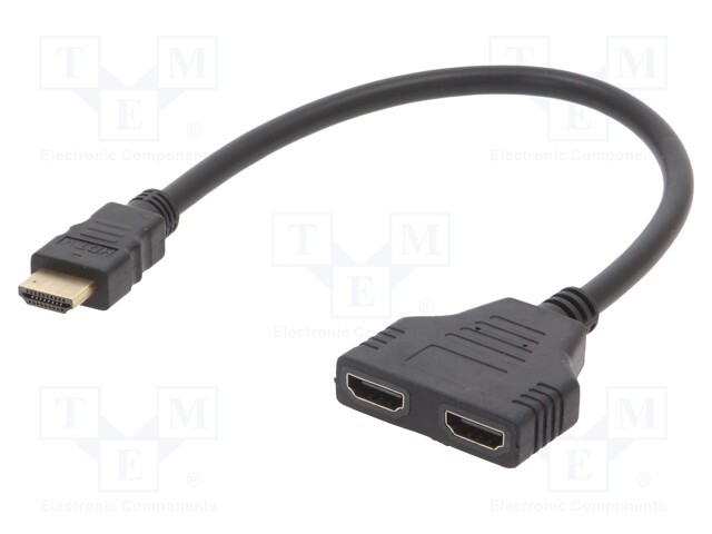 Splitter; passive; Colour: black; Input: HDMI plug
