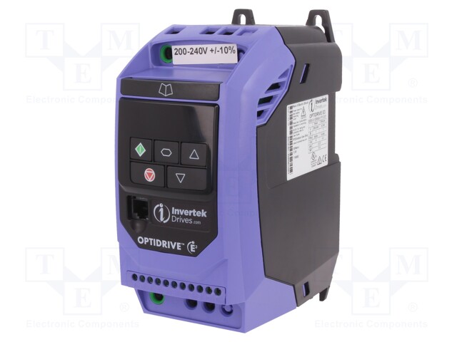 Vector inverter; Max motor power: 0.37kW; Usup: 200÷240VAC; IN: 4