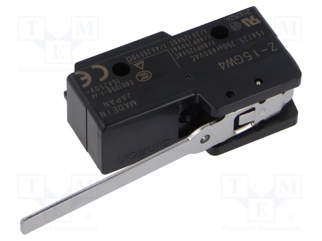 Microswitch SNAP ACTION; with lever; SPDT; 15A/250VAC; 6A/30VDC