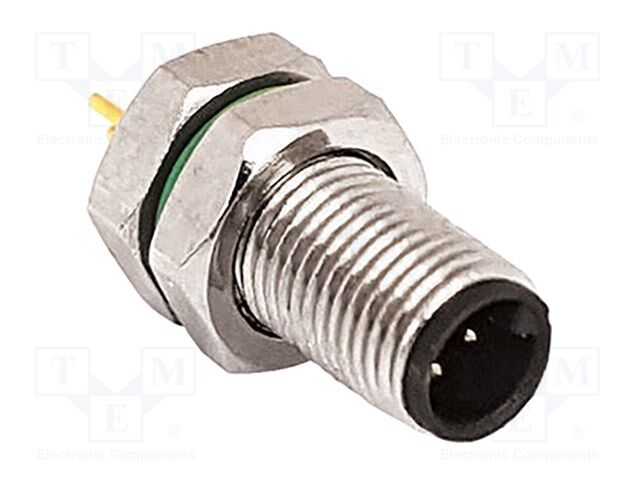 Connector: M5; male; for panel mounting; PIN: 4; 1A; straight; IP67
