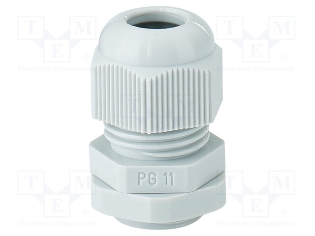 Cable gland; PG11; IP65; polyamide; light grey