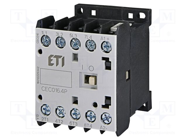 Contactor: 4-pole; NO x4; 24VDC; 22A; CEC; screw terminals; W: 48mm