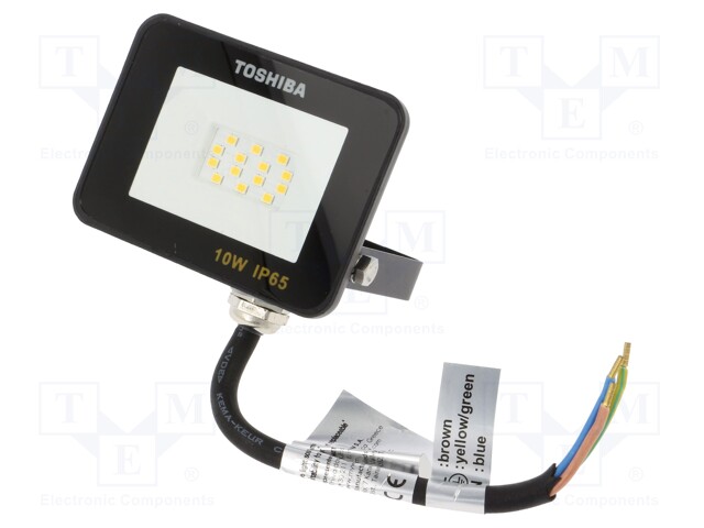 Lamp: LED flood light; 230VAC; 10W; neutral white; 120°; 4000K