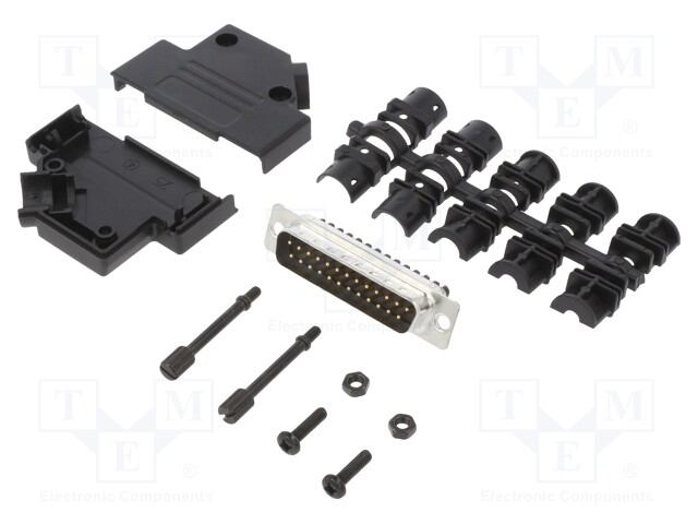 D-Sub; PIN: 25; male; unshielded; straight; screw terminal; UNC4-40