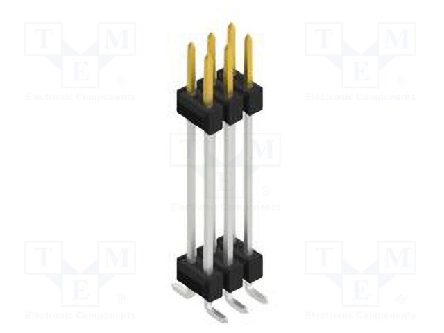 Connector: pin strips; pin header; male; PIN: 6; 2.54mm; SMT; 2x3