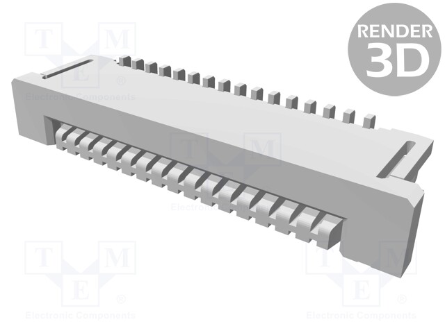 Connector: FFC (FPC); vertical; PIN: 16; ZIF; SMT; gold-plated; 1mm