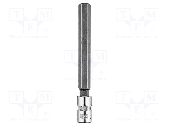 Socket; hex key,socket spanner; HEX 8mm; 1/4"; long