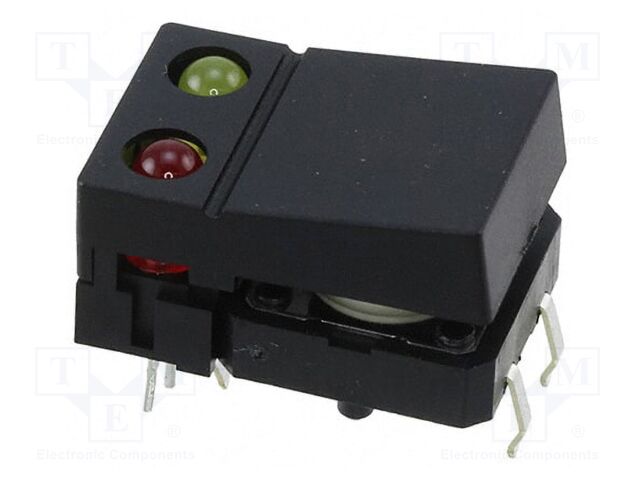 Switch: keypad; Pos: 2; SPST-NO; 0.05A/24VDC; blue; LED; red/yellow