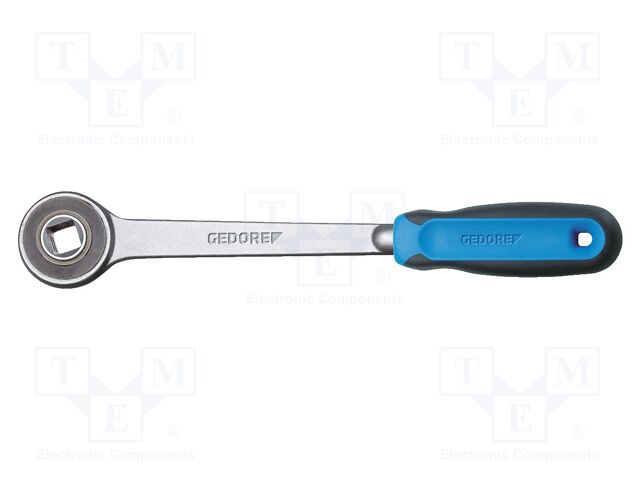 Rattle; socket spanner; square; 1/2"; Plating: nickel