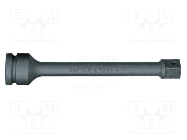 Extension; socket spanner,impact; square; 1"; steel; 300mm