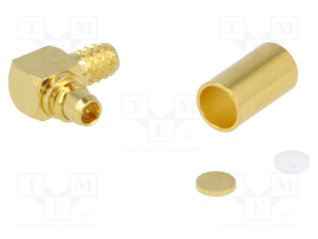 Plug; MMCX; male; angled 90°; 50Ω; RG174,RG188,RG316; for cable