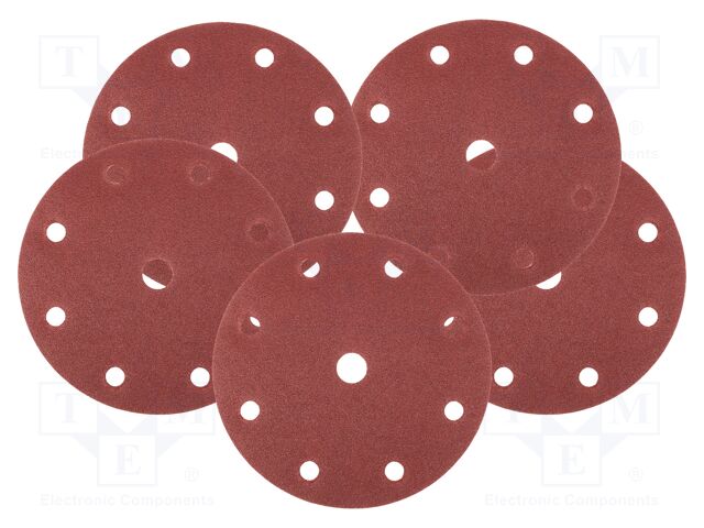 Sanding plate; Granularity: 120; Mounting: bur; with holes; Ø150mm