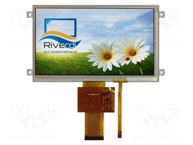 Display: TFT; 7"; 800x480; Illumin: LED; Dim: 165.6x100.6x7.69mm
