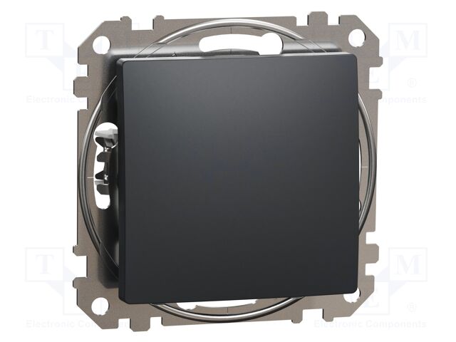 Momentary switch; Poles: 1; 250VAC; IP20; anthracite; monostable