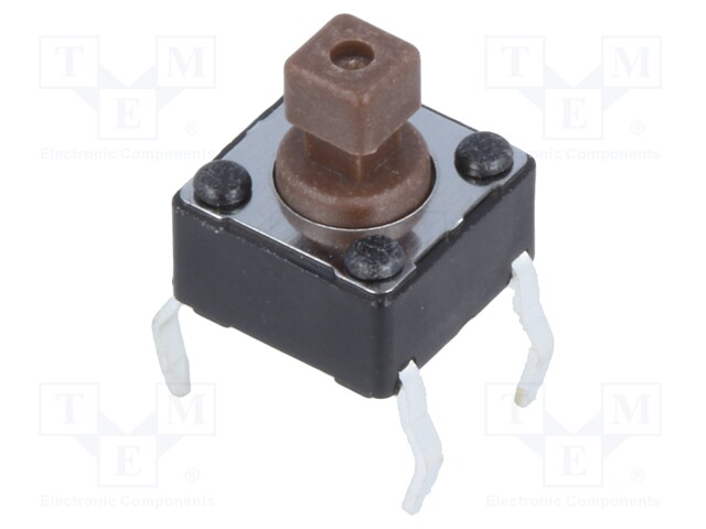 Microswitch TACT; SPST-NO; Pos: 2; 0.05A/12VDC; THT; none; 1.6N