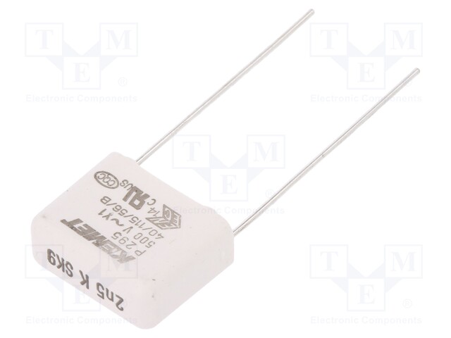 Capacitor: paper; Y1; 2.5nF; 500VAC; 15mm; ±10%; THT; Series: P295