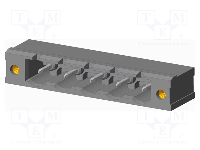 Connector: pluggable terminal block; socket; male; on PCBs