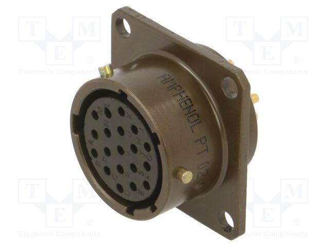 Connector: circular; socket; female; PT/451; 7.5A; 600V; PIN: 19
