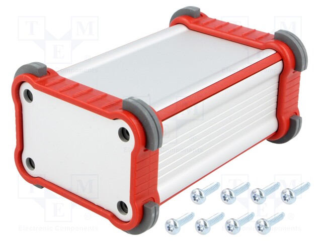 Enclosure: with panel; SECCO; X: 58mm; Y: 80mm; Z: 39mm; aluminium