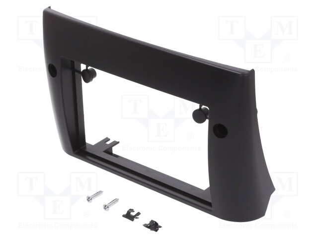 Radio mounting frame; Fiat; 2 DIN; black