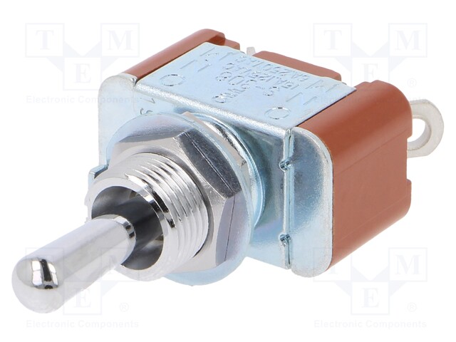 Switch: toggle; Pos: 3; SP3T; (ON)-OFF-(ON); 6A/250VAC; 20A/30VDC