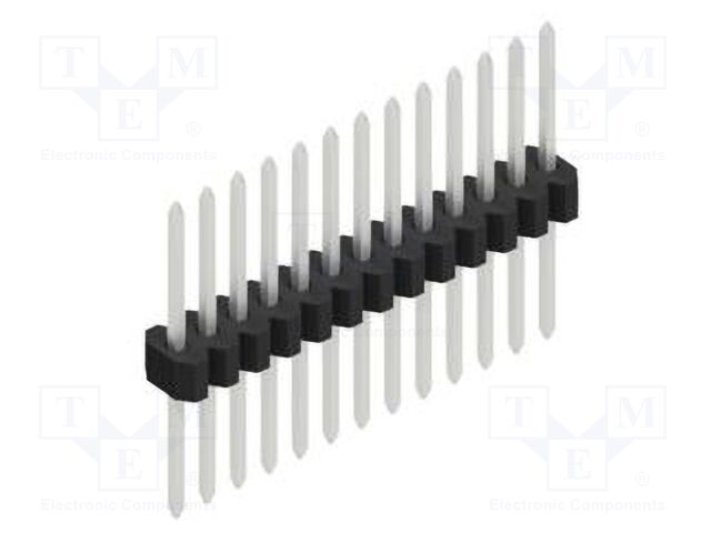 Connector: pin strips; pin header; male; PIN: 13; 1.27mm; THT; 1x13