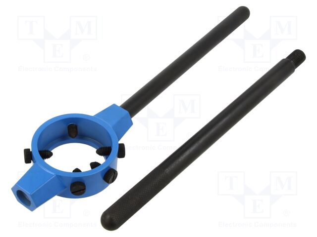 Diestock; Grip capac: M22-M24; L: 495mm; Thk: 22mm; zinc alloy