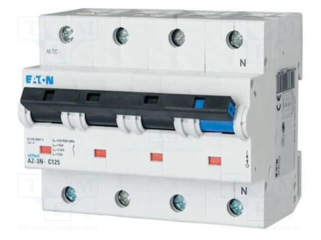 Circuit breaker; 230/400VAC; Inom: 100A; Poles: 3+N; DIN; Charact: C