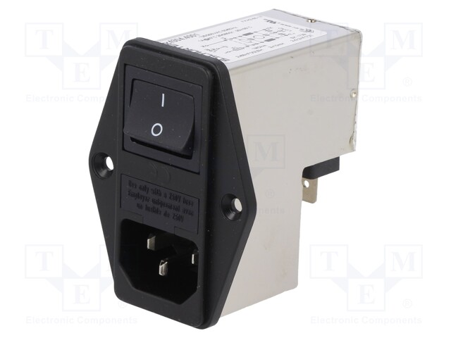 Connector: AC supply; socket; male; 1A; 250VAC; IEC 60320; -25÷85°C