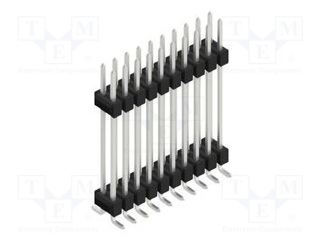 Connector: pin strips; pin header; male; PIN: 20; 2.54mm; SMT; 2x10