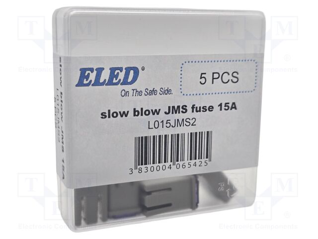 Fuse: fuse; 15A; automotive; 10.7mm; 10.7x7.7x17.5mm