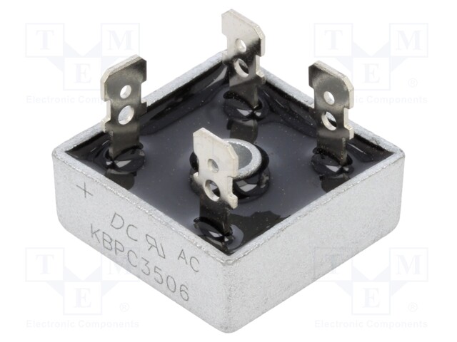 Bridge rectifier: single-phase; Urmax: 600V; If: 35A; Ifsm: 400A